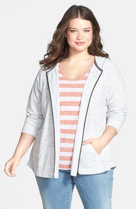 Sejour Terry Front Zip Hoodie (Plus Size)