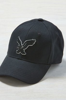 American Eagle Outfitters Black Fitted Signature Baseball Cap