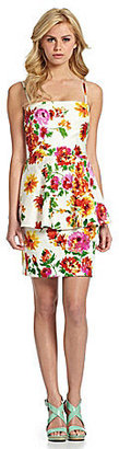 Betsey Johnson Floral-Print Peplum Dress