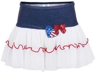 Pate De Sable Lolita Navy Frill Heart Skirt
