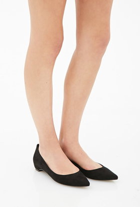 Forever 21 Pointed Faux Suede Flats