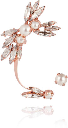 Swarovski Ryan Storer Rose gold-plated, crystal and pearl ear cuff