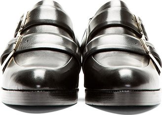Alexander Wang Black Leather Cut-Out Jacquetta Shoes