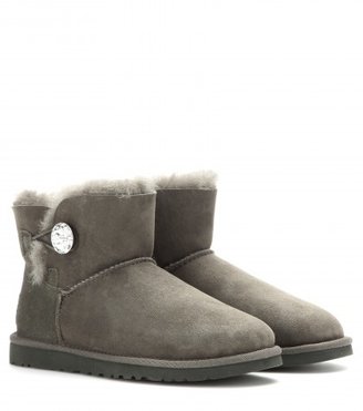UGG Mini Bailey Button Bling Ankle Boots