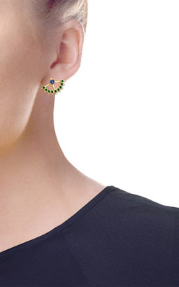 Aimee Aimer Blue Sapphire And Emerald Beija-Flor Earrings