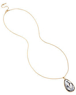 Kenneth Cole Crystal Teardrop Pendant Long Necklace