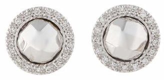 Charriol Diamond Halo Earrings white Diamond Halo Earrings
