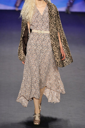 Anna Sui Leopard-print faux fur cape