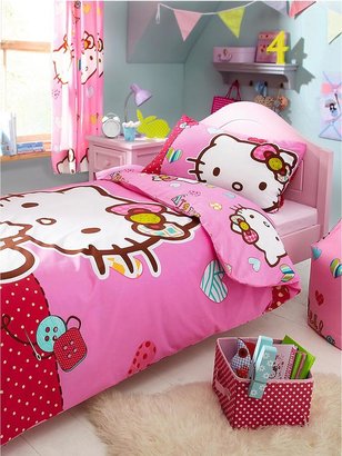 Hello Kitty Folk Kids Single duvet Cover & Pillowcase Set