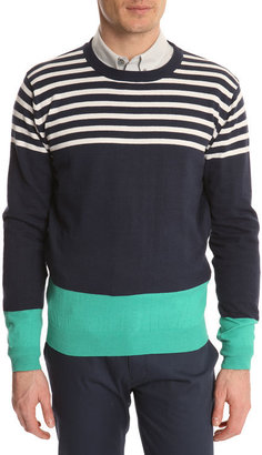 Opening Ceremony Blue Long-sleeved Crewneck Sweater
