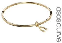 ASOS Curve CURVE Wishbone Bangle Bracelet - Gold