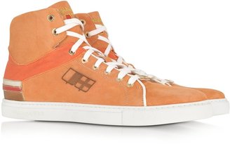 D’Acquasparta D'Acquasparta  D Plus B Orange High Top Suede Sneaker