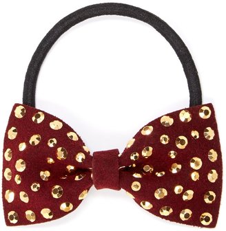 Cara Accessories Studded Bow Hair Tie