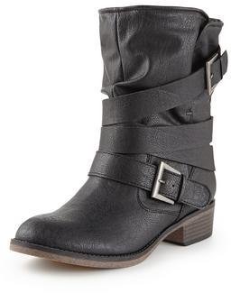 Head Over Heels Ravello Faux Shearling Lined Biker Boots