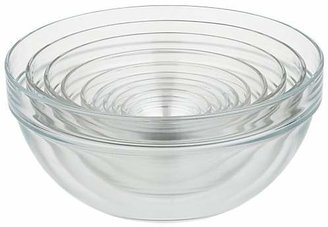 Crate & Barrel Glass Nesting Bowl 10-Piece Set, 2.25"-10.25"