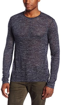 John Varvatos Men's Long-Sleeve Crew-Neck Sweater W. Whipstitch Details