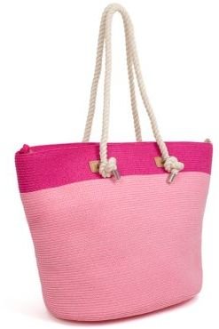 Magid Extra Large Two Tone Straw Tote