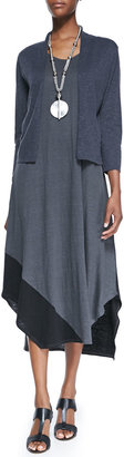 Eileen Fisher Sleeveless Colorblock V-Neck Jersey Dress