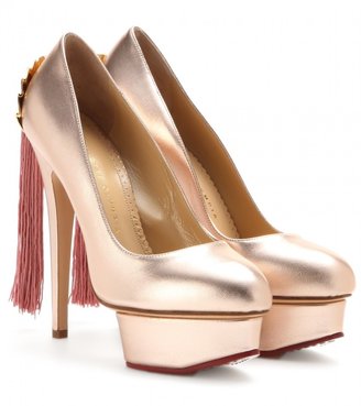 Charlotte Olympia Fantastic Dolly metallic-leather pumps