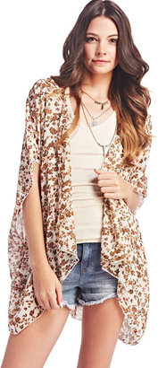 Wet Seal All-Over Floral Kimono