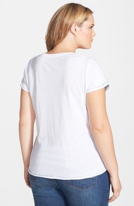 Lucky Brand Embroidered Tee (Plus Size)