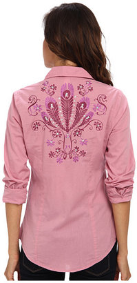 Roper Chambray Blouse W/Embroider And Sequins