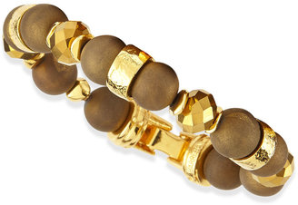 Jose & Maria Barrera Gold-Plated & Druzy Beaded Bracelet
