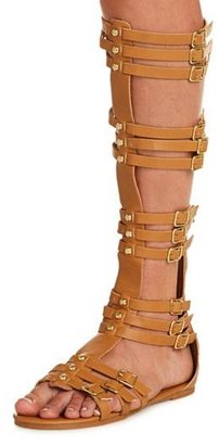 Dollhouse Studded Knee-High Gladiator Sandals