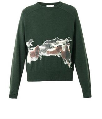 Toga Horse bead-appliqué wool sweater