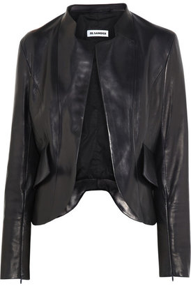 Jil Sander Nostradamus peplum-back leather jacket