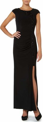 JS Collections Beaded Top Side Split Dress
