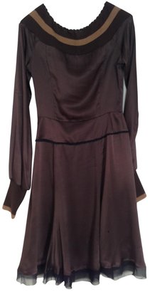 CNC Costume National Brown Silk Dress