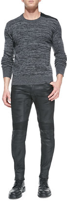 Belstaff Eastham Resin-Coated Skinny Jeans, Black