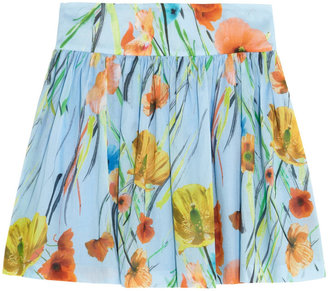 Alice + Olivia Brina floral-print cotton skirt