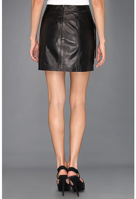 Nicole Miller Non-Stretch Leather Skirt
