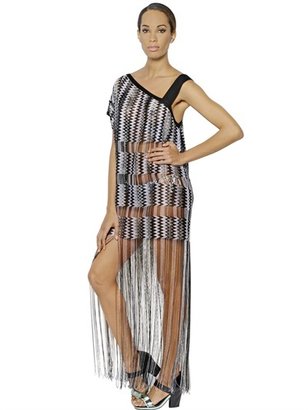 Missoni Viscose Net With Long Fringed Cover Up