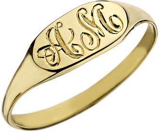 Ariel Gordon Gold Petite Signet Pinky Ring