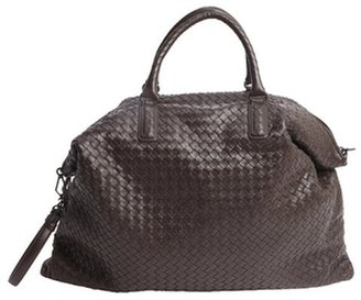Bottega Veneta ebony intrecciato leather convertible top handle bag