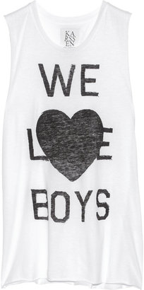 Zoe Karssen We Love Boys cotton and modal-blend jersey tank