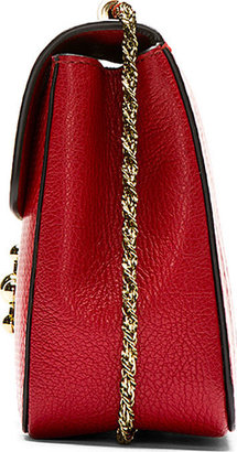 Chloé Red Snakeskin Elsie Small Shoulder Bag