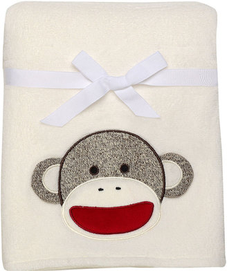 Baby Starters Sock Monkey Embroidered Blanket