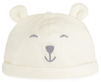 Baby Essentials Cotton Rich Velour Bear Hat