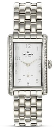Kate Spade Stainless Cooper Grand with Crystal Bezel Watch, 25mm x 38mm
