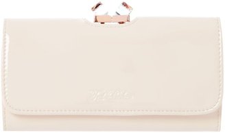 Ted Baker Nude large patent crystal top flapover purse