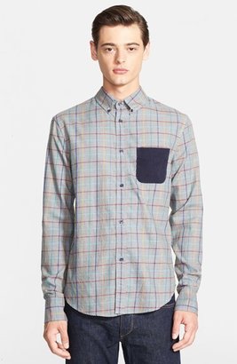 Band Of Outsiders Extra Trim Fit Check Sport Shirt