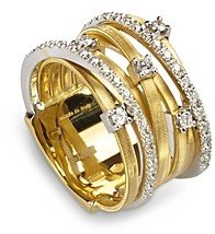 Marco Bicego 18K Yellow Gold Goa Seven Row Ring with Diamonds