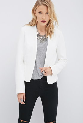 Forever 21 Contemporary Quilted Open-Front Blazer
