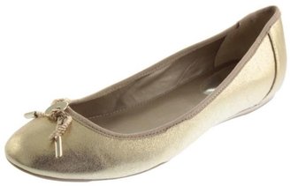 Alfani NEW Pearl Gold Metallic Slip On Ballet Flats Shoes 6.5 Medium (B,M) BHFO