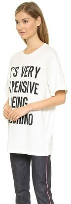 Moschino Cotton Jersey T-Shirt with Slogan