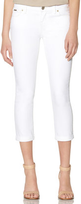 The Limited 312 White Crop Jeans
